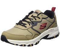 Skechers 237267 TPE, Basket Homme, Taupe Leather/Mesh/Synthetic/Red Trim, 44 EU
