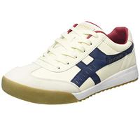 Skechers 237350 Blk, Baskets pour Homme, Cuir Blanc, Bordure Rouge et Bleue, 43 EU