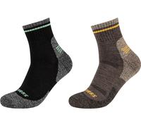 Skechers 2PPK Men Trail Wool Quarter Socks SK42052-8997, Chaussettes, Hommes, Gris