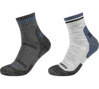 Skechers 2PPK Men Trail Wool Quarter Socks SK42052-9300, Chaussettes, Hommes, Gris