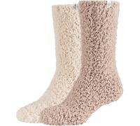 Skechers 2PPK Wm Cozy Fuzzy Socks SK41112-1221, Chaussettes, Femme, Beige