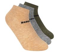 Skechers 3 Pack Boys' Low Cut Cotton Chaussettes en Moutarde, Pointure Moyen