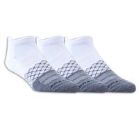 Skechers 3 Pack Diamond Arch Chaussettes en Blanc/Noir, Pointure Grand