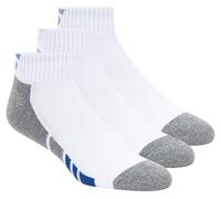 Skechers 3 Pack hommes's Half Terry Quarter Crew Chaussettes en Blanc, Pointure Grand