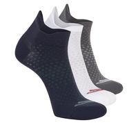 Skechers 3 Pack hommes's Low Cut Chaussettes en Bleu/Gris, Pointure Grand