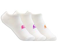 Skechers 3 Pack No Show Stretch Chaussettes en Blanc, Pointure Moyen