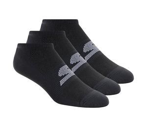 Skechers 3 Pack No Show Stretch Chaussettes en Noir, Pointure Grand