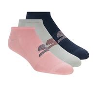 Skechers 3 Pack No Show Stretch Chaussettes en Rose/Bleu Marine, Pointure Moyen