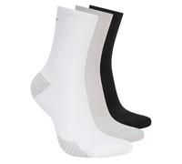 Skechers 3 Pack Wohommes's Half Terry Low Crew Chaussettes en Blanc/Gris, Pointure Moyen