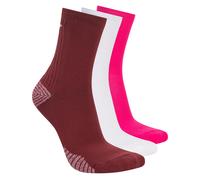 Skechers 3 Pack Wohommes's Half Terry Low Crew Chaussettes en Bourgogne/Rose, Pointure Moyen