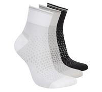 Skechers 3 Pack Wohommes's Reflective Performance Quarter Chaussettes en Blanc/Gris, Pointure Moyen