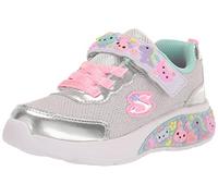 Skechers 303155n Pkmt, Baskets pour Filles et Filles, Garniture Multicolore en Textile argenté, 11 UK Child