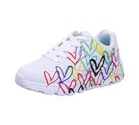 Skechers 314064L WMLT Basket, White Synthetic/Multi Trim, 28 EU