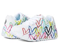 Skechers 314064L WMLT Basket, White Synthetic/Multi Trim, 33.5 EU
