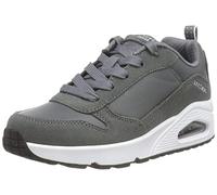 Skechers 403677l Char Basket, Charcoal Suede Synthetic Gray Trim, 27.5 EU