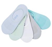 Skechers 5 Pack Wohommes's Liner Chaussettes en Bleu/Turquoise, Pointure Moyen