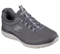 Skechers 52811 Homme Baskets Enfiler, Gris (Charcoal Mesh/Trim Charcoal), 42.5 EU