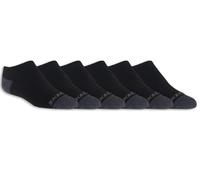 Skechers 6 Pack Boys' No Show Chaussettes en Noir, Pointure Petit