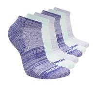 Skechers 6 Pack Girls' Low Cut Color Stripe Chaussettes en Violette, Pointure Petit