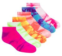 Skechers 6 Pack Girls' Tie Dye Fashion chaussettes, Pointure Petit