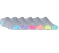Skechers 6 Pack Low Cut Walking Chaussettes en Gris, Pointure Petit