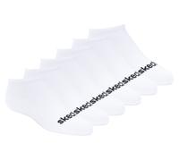 Skechers 6 Pack No Show Cotton Chaussettes en Blanc, Pointure Petit