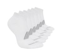 Skechers 6-Pack Performance Quarter Crew Socks, Breathable & Cushioned Footbed Chaussettes, Blanc/Jardin Opulent, 9-11 Femmes