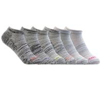 Skechers 6 Pack Wohommes's Low Cut Sport Stripe Chaussettes en Gris, Pointure Moyen