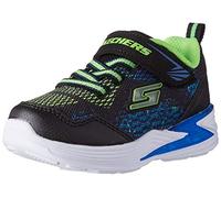 Skechers 90563L garçon Baskets, Noir (Black Mesh/Synthetic/Blue & Lime Trim Bblm), 36.5 EU