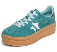 Skechers Academy Hi Elevated Essence Baskets pour Femme, Vert, 40.5 EU