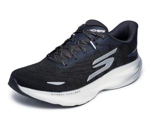 Skechers Aero Spark Performance Chaussures de Course pour Homme, Black Textile/White Trim, 48 EU