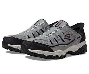 Skechers Afterburn M. Fit Ridgeburn Slip-in Chaussures à Enfiler pour Homme Mocassin, Gris/Noir, 39.5 EU