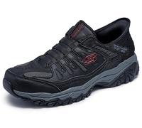 Skechers Afterburn Ridgeburn Slip-ins Chaussures à Enfiler pour Homme, Ajustement Standard, Noir/Charbon, 42 EU