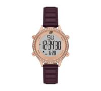 Skechers Aliso Montre numérique en polyuréthane pour Femme Bordeaux (modèle : SR6342)