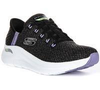 Skechers Arch Fit 2.0 Bonne Énergie Tricot Vegan Femmes Noir Multi UK 4 - 8