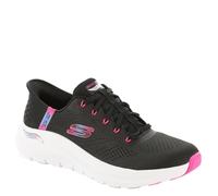 Skechers Slip-ins: Arch Fit 2.0 - Easy Chic Chaussures Moyen Width en Noir/Rose Fluo, Pointure 37.5, Vegan, Lavable en machine