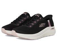 Skechers Arch Fit 2.0 Easy Chic Baskets à enfiler mains libres pour femme, Noir/or rose, 43 EU