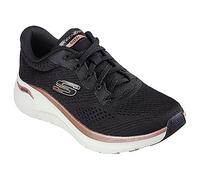 Skechers Chaussures Femme Arch Fit 2.0 Glow The Distance – mesh noir, détails rose gold – 37