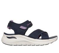 Skechers Arch Fit 2.0 Sandal - Feelin' Bright Chaussures Moyen Width en Bleu Marine/Violet, Pointure 39, Vegan, Lavable en machine