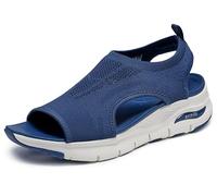 Skechers Arch Fit City Catch Sandales pour femmes, bleu marine, 35 EU