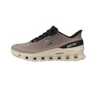 Skechers Baskets Arch Fit Glide-Step Pro pour Homme, Tricot Taupe Noir PU, 43 EU