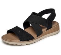 Skechers Arch FIT Oasis B Perf Sandales Plates pour Femme, Noir, Pointure 40