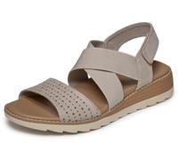 Skechers Arch FIT Oasis B Perf Sandales Plates pour Femme, Taupe, 36 EU