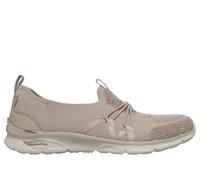 Skechers Arch Fit Sunny - Flutter Step Chaussures Moyen Width en Taupe/Doré, Pointure 40, Vegan, Lavable en machine