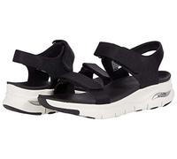 Skechers Femme Arch FIT TOURISTY Sandale Plate, Black, 37 EU