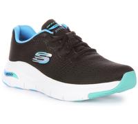 Skechers Arch Fit Infinity Confort Maille Femme Baskets Noir Bleu UK 3 - 8
