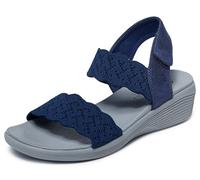 Skechers Arya-on The Rise Sandales pour femme, bleu marine, 35 EU