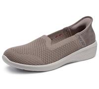 Skechers Arya-Sweet Voice Mocassins Plats Mains Libres pour Femme, Taupe, 37.5 EU