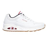 Skechers Uno Stand on Air Baskets Homme, White Durabuck Navy Red Trim, 44 EU