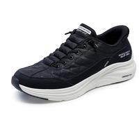 Skechers Baskets à Enfiler Contour Foam pour Homme - Coupe Confortable - Mains Libres, Noir/Blanc, 45 EU